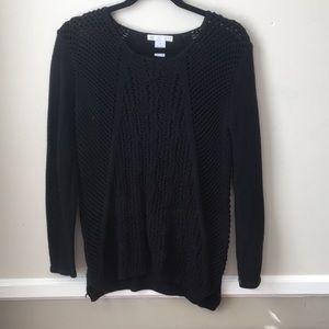 Crochet design black sweater